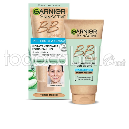 Garnier Skinactive Bb Cream Piel Mixta A Grasa Spf25 ref medium 50 Ml