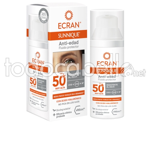 Ecran Ecran Sunnique Anti-edad Facial Spf50+ 50 Ml