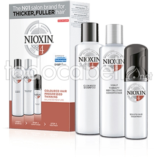 Wella NIOXIN Kit Sistema Nº4 ( Champú 150ml + Acondicionador 150ml + Tratamiento 40ml)