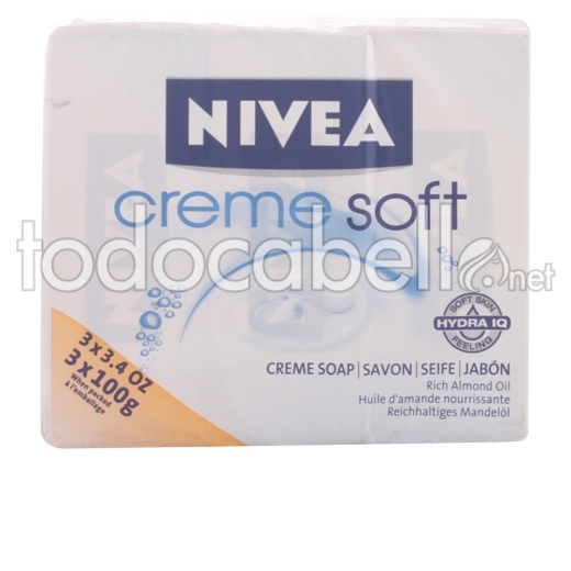 Nivea Creme Soft Jabones Lote 3 X 100 Gr
