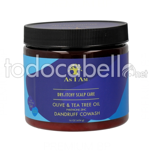 As I Am Dry & Itcht Scalp Care Olive & Tea Tree Oil Dandruff Cowash 454 G