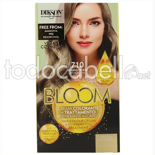 Dikson Bloom Crema Color 710 Rubio Med Ceniza