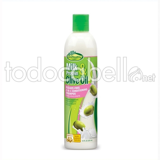 Sofn Free Grohealthy Milk Proteins & Olive Oil 2 In 1 Conditioner Shampoo 355ml