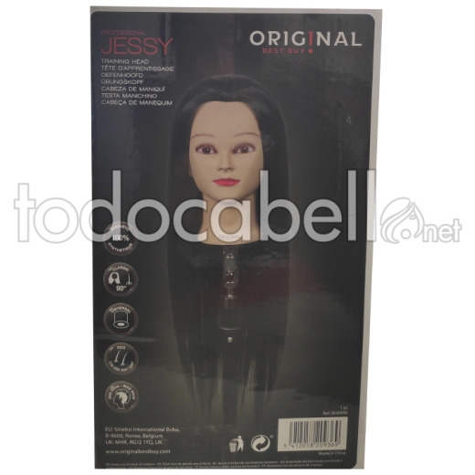 ORIG!NAL Tête de mannequin cheveux synthétiques 50-60cm ref: 0030096