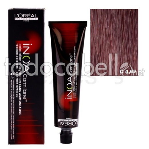 L'Oréal Inoa Carmilane C4,62 Brown Red Iridescent 60g