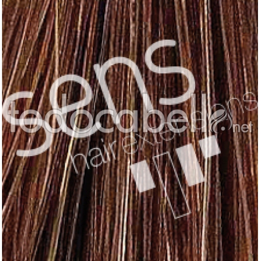 100% des extensions de cheveux naturels Sewn avec 3 clips n ° 5 Light Brown