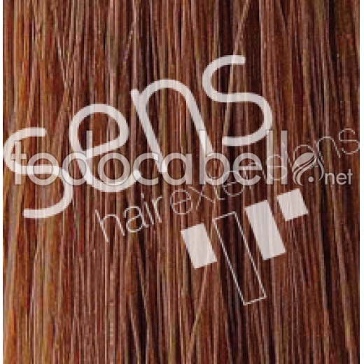 100% des extensions de cheveux naturels Sewn avec 3 clips n ° 32 acajou clair Brown
