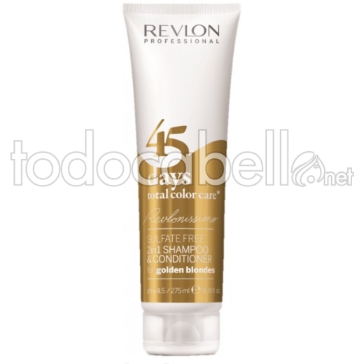 Revlonissimo 45 jours Color Care Shampooing 2in1 total Blondes d'or 275ml