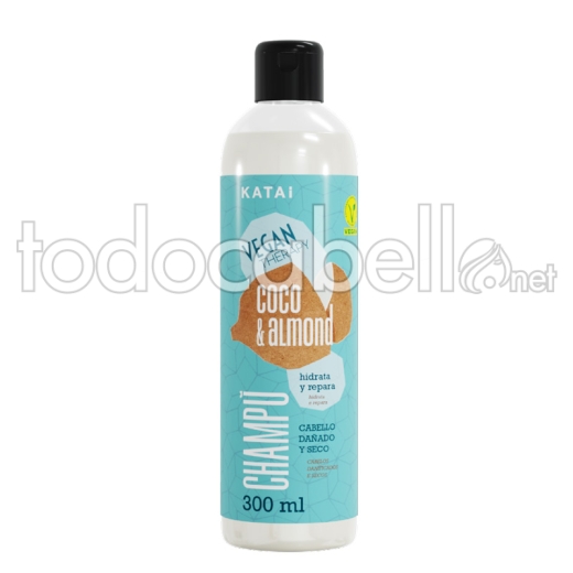 Katai Vegan Therapy Coco & d'Amande Shampooing Cheveux abîmés et secs 300 ml