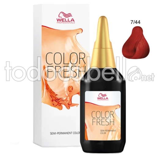 Wella TINT COLOR FRESH Coloration temporaire 7/44 Blond cuivré moyen intense 75ml