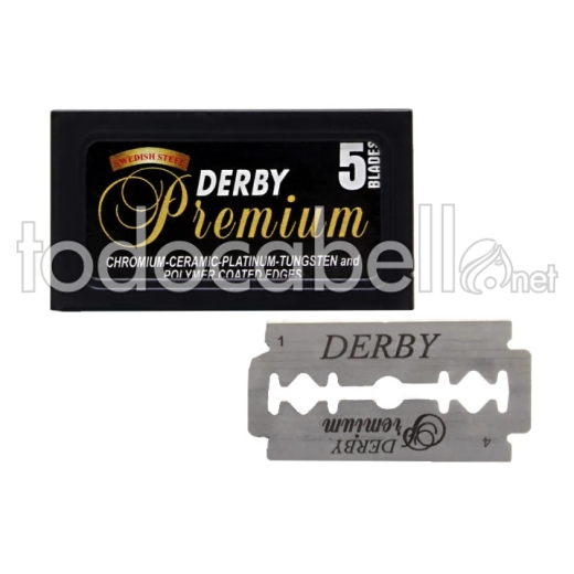 Derby Premium remplacement de la lame de rasage  entera (5 unidades)