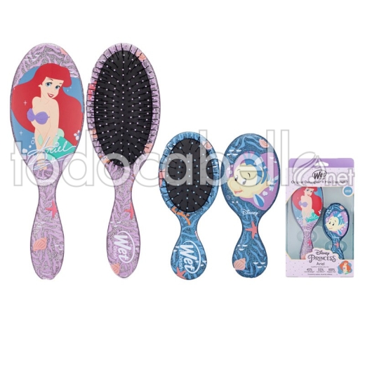 Wet Brush Cepillo Desenredar Disney Princesas Original ARIEL + Mini Para bolso