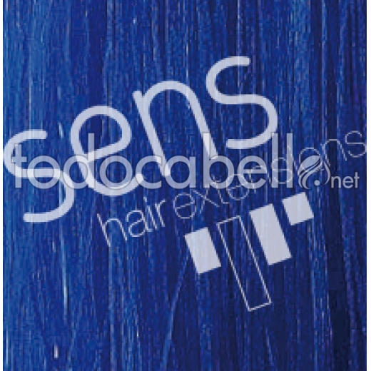 Kératine extensions plates 55cm, bleu.  25uds de paquet