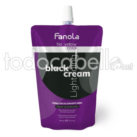 Fanola Black Bleaching Cream No Yellow Vegan 500g