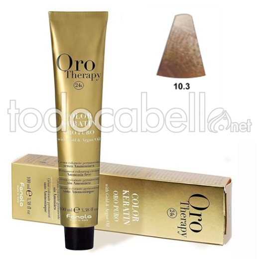 Fanola Tinte Oro Therapy "Sans ammoniaque" 10.3 Blonde platine dorée 100ml
