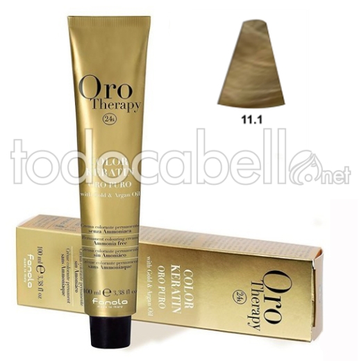 Fanola Tinte Oro Therapy "Sans ammoniaque" 11.1 Super blond cendré platine 100ml