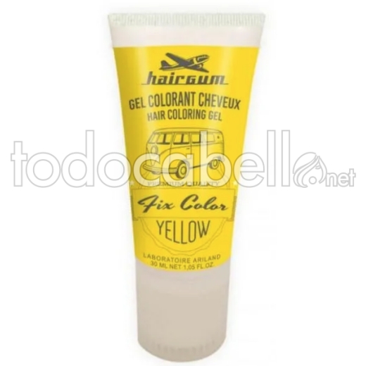 Hairgum Fix Couleur Yellow 30ml gel pour les cheveux couleur