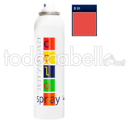 Kryolan Couleur spray D31 150ml Opaque Vermillon