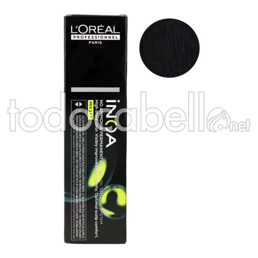 L'Oréal Tint Inoa 1 Noir 60g "SANS AMMONIAQUE"