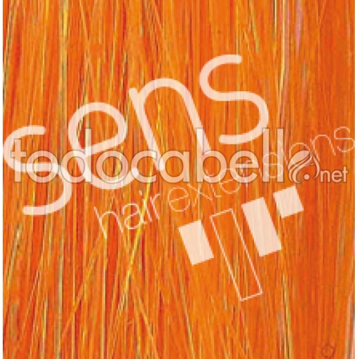 Kératine extensions plates couleur orange 55cm.  25uds de paquet
