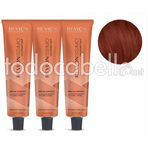 Revlon PACK 3 TINTES Revlonissimo Colorsmetique 5.4 Cobrizo brun clair 60ml.