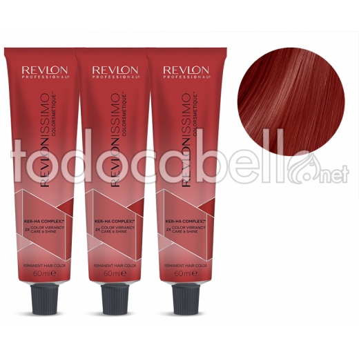 Revlon PACK 3 TINTES Revlonissimo Colorsmetique 60ml 66.60 C5 Intense Red 60ml.