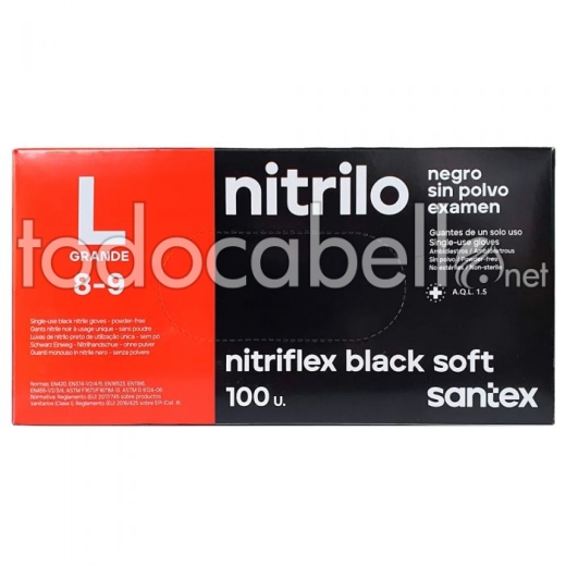 Nitriflex Black Nitrile Gloves sizeL box 100 units