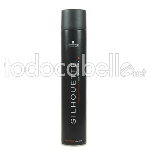 Schwarzkopf Silhouette Hairspray pure.  Extra Strong Tenir Hair Spray 750 ml.