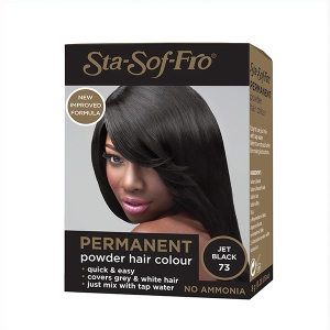Sta-sof-fro Permanente Powder Hair Color Black 8 G