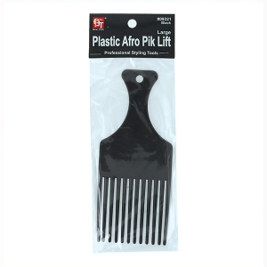 Beauty Town Peine Profesional Plastic Afro Pik Lift Largo Negro (09321)