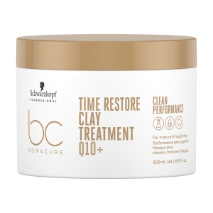 Schwarzkopf Vegan Care BC Time Restore Q10+  Clay Mask cheveux matures 500ml