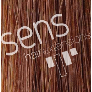 100% des extensions de cheveux naturels Sewn avec 3 clips n ° 32 acajou clair Brown