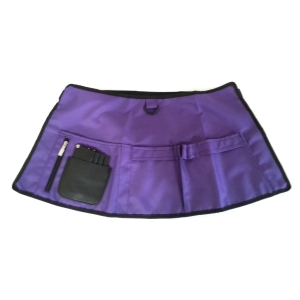 Coiffeur Tablier tissu violet et Pocket skaï