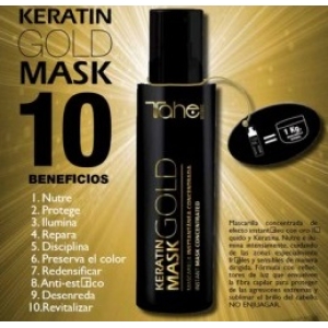Tahe Kératine Masque d'or.  10 Avantages masque 125ml