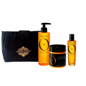 Revlon Orofluido Toiletry Bag. Shampoo 250ml+ Mask 240ml+ Elixir 30ml