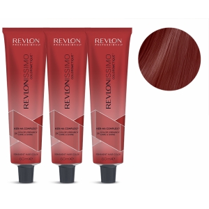 Revlon PACK 3 TINTES Revlonissimo Colorsmetique 6.65 Dark Reddish Mahogany Blonde 60ml.