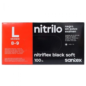 Nitriflex Black Nitrile Gloves sizeL box 100 units