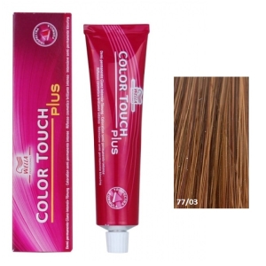 Wella Color Touch Plus 77/03 Tint Blond Mi-longs Naturel Or 60ml